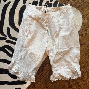Vintage White Lace Trim Bloomers